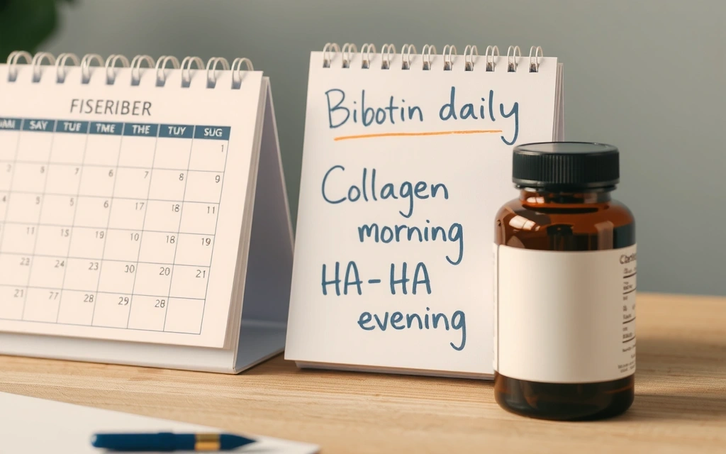 Calendario con recordatorios de suplementos diarios