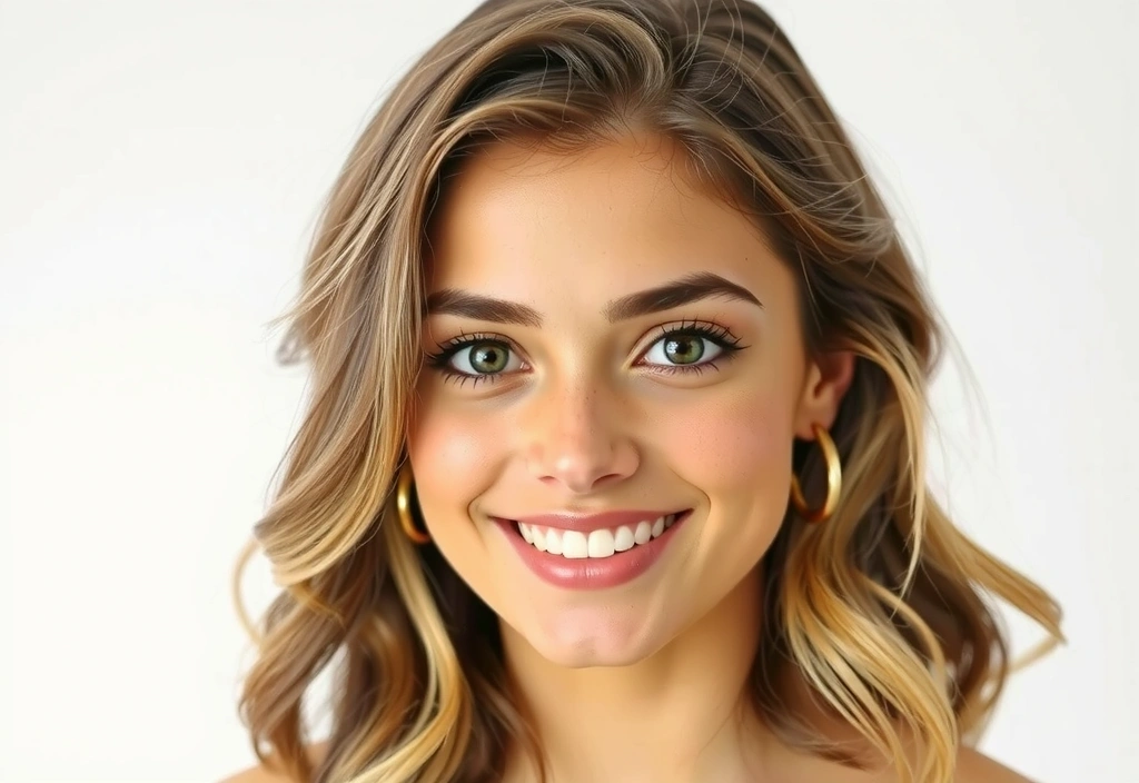 Mujer joven con piel radiante sonriendo