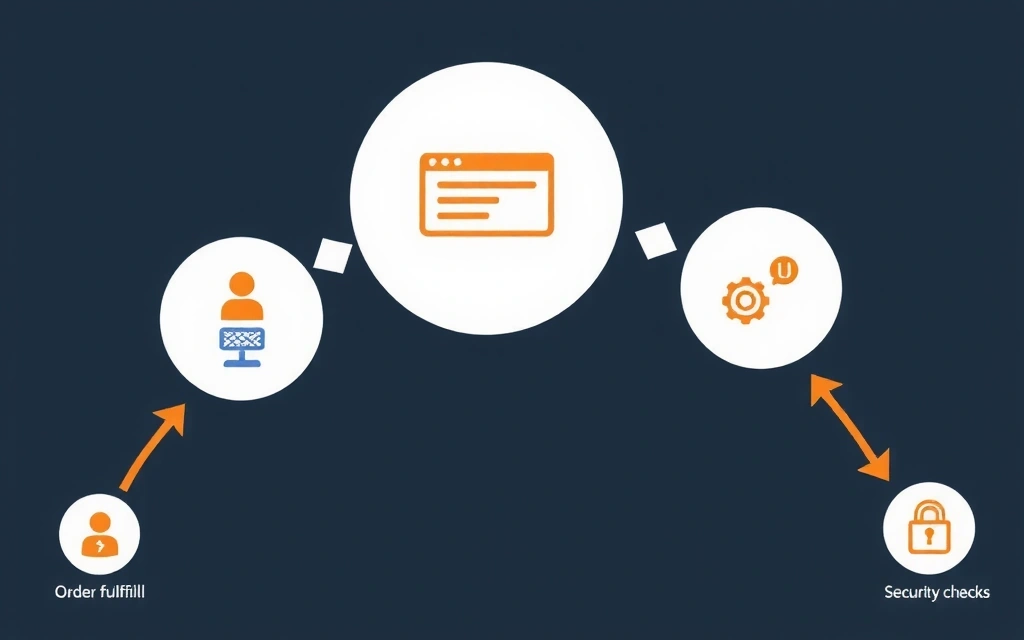 Representación visual del flujo de datos desde el usuario, pasando por procesos de mejora y seguridad, hasta la entrega de un producto o servicio.